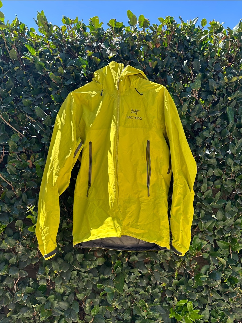 Arc'teryx Bright Lime Hooded Shell Jacket